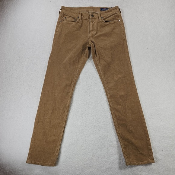 Vineyard Vines 5 Pocket Corduroy Pants Mens 30x32 Khaki Stretch Whale Logo - Picture 1 of 9